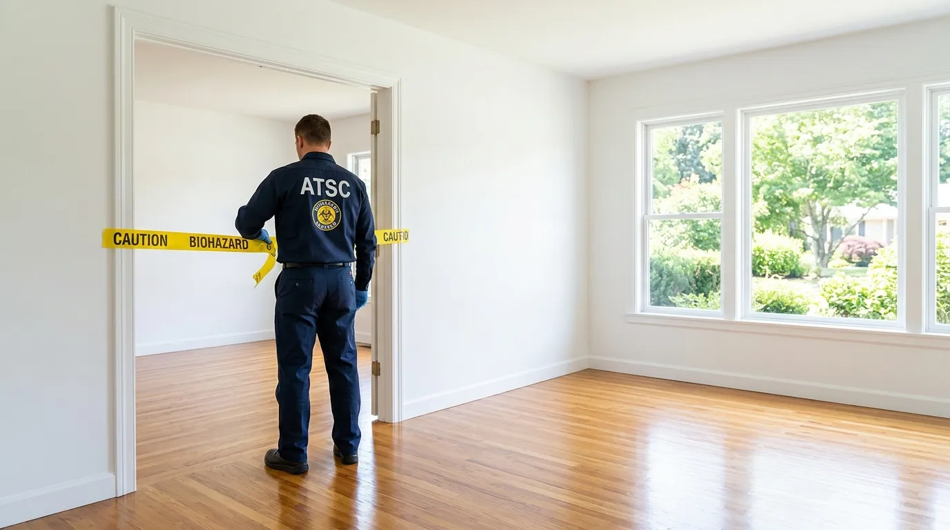 Certified biohazard cleanup crew performing Crime Scene Cleanup in Detroit-Shoreway